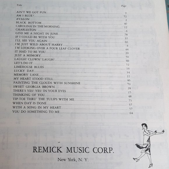 Vintage Sheet Music Book Songs Hits from Roaring 20s Piano Guitar Sing Musical - Picture 11 of 12